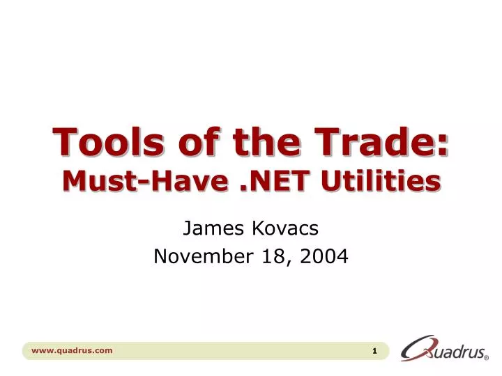 tools of the trade must have net utilities