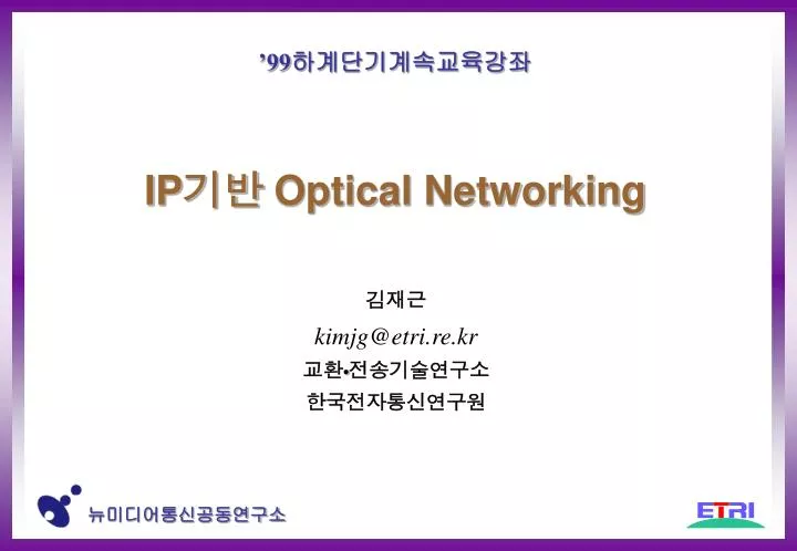 ip optical networking