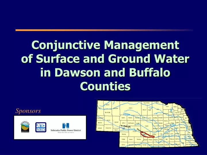 conjunctive management of surface and ground water in dawson and buffalo counties