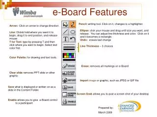 e-Board Features