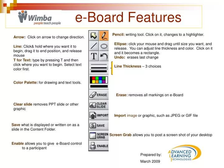 e board features