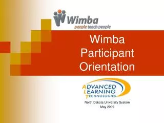 Wimba Participant Orientation