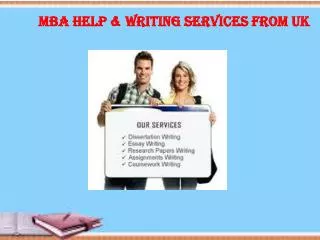 MBA Help & Writing Services from UK