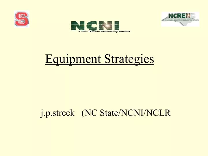 equipment strategies