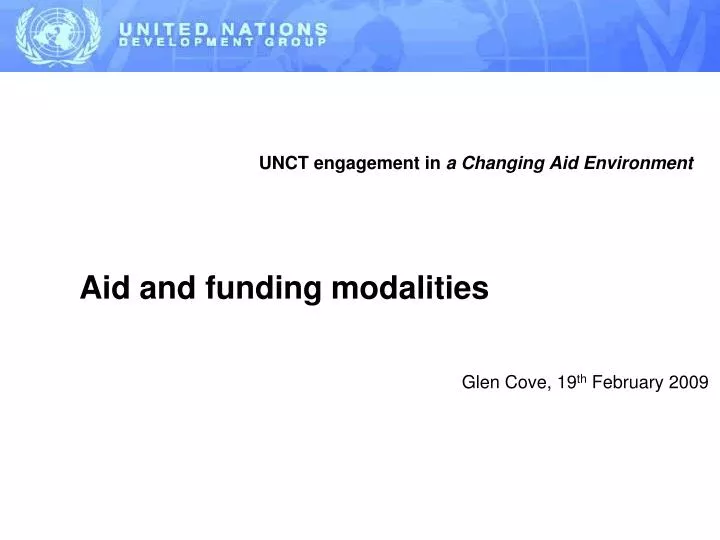 unct engagement in a changing aid environment