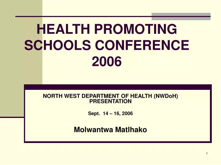 health promoting schools conference 2006