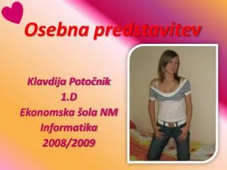 osebna predstavitev
