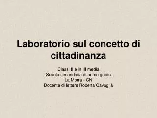 laboratorio sul concetto di cittadinanza