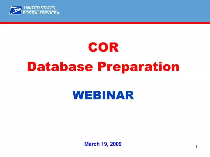 cor database preparation webinar