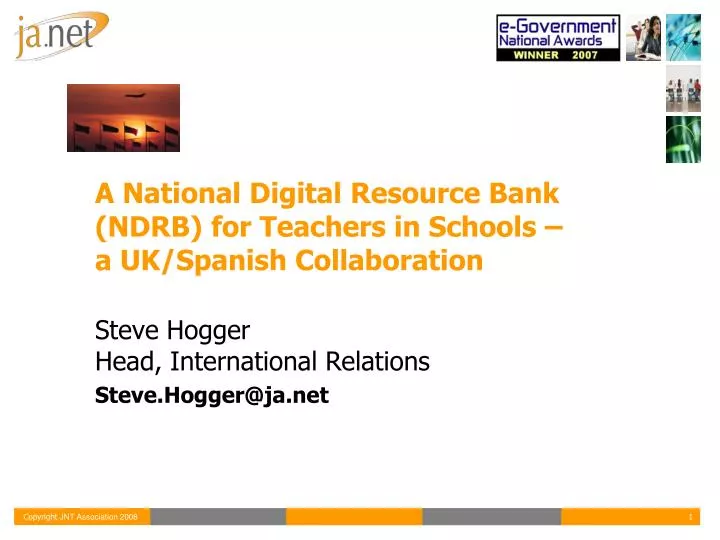 a national digital resource bank ndrb for teachers in schools a uk spanish collaboration