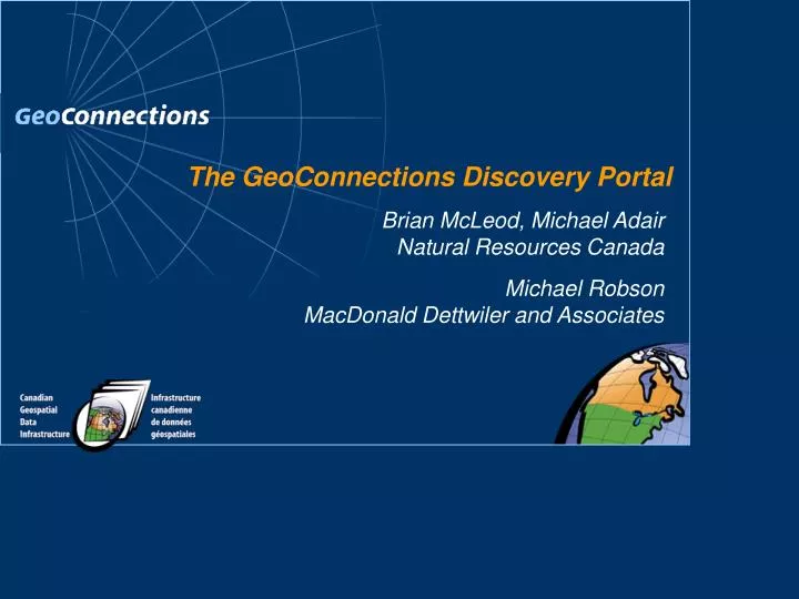 the geoconnections discovery portal