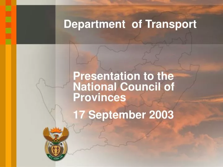 national department of transport ndot