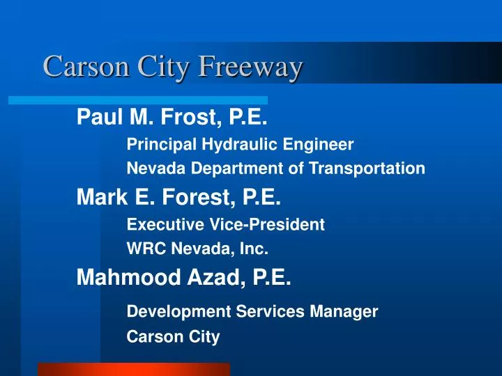 carson city freeway
