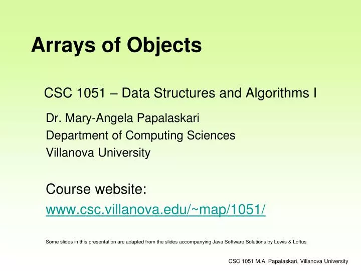 csc 1051 data structures and algorithms i