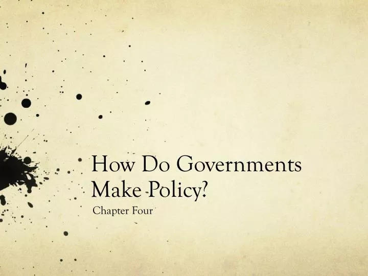 how do governments make policy