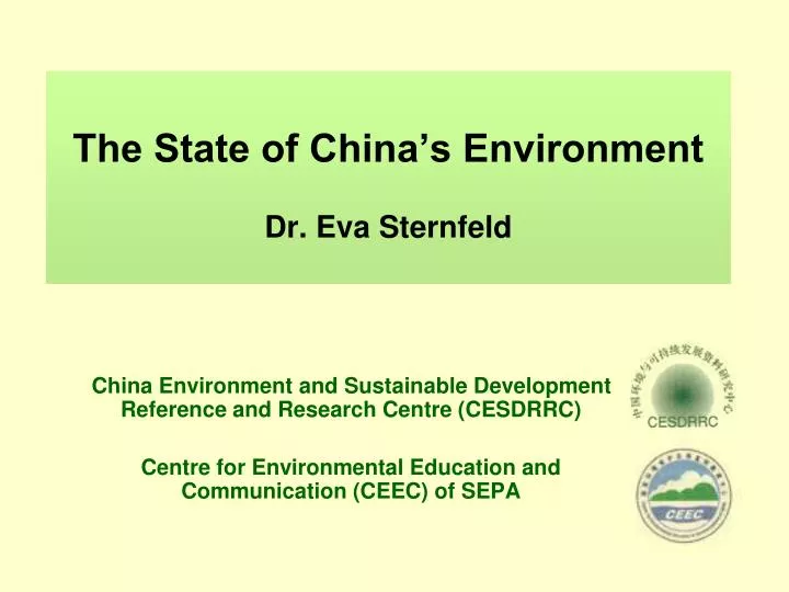 the state of china s environment dr eva sternfeld