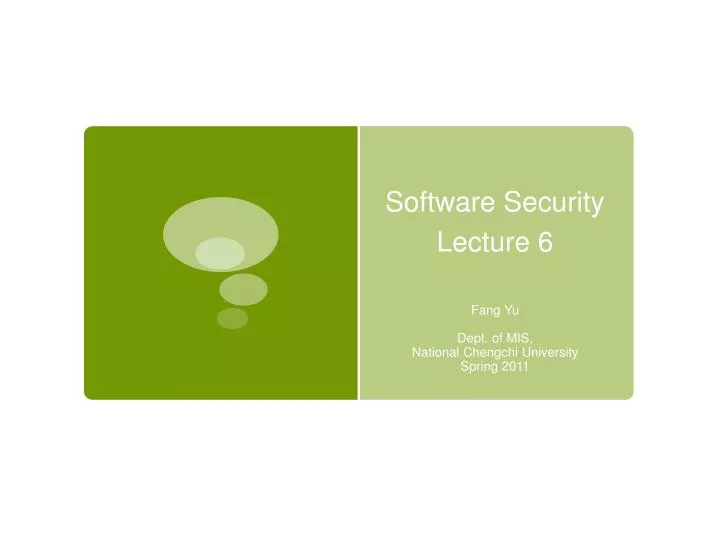 software security lecture 6