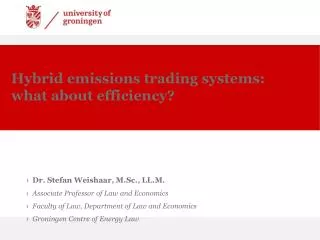 Hybrid emissions trading systems: what about efficiency?