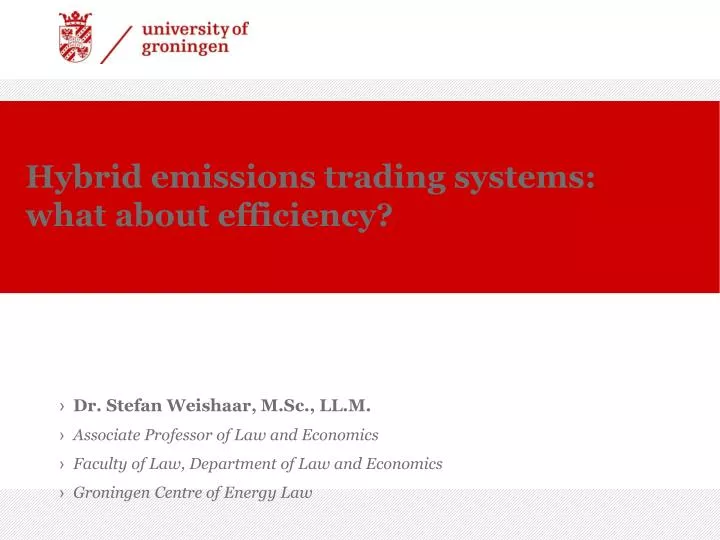 hybrid emissions trading systems what about efficiency