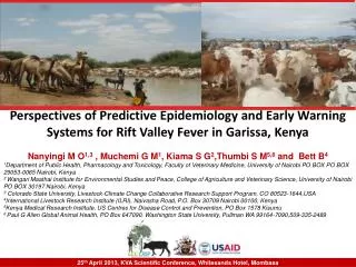 Etiology, Epidemiolgy and Economics of RVF