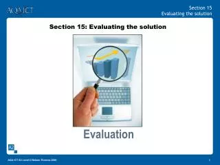 Section 15: Evaluating the solution