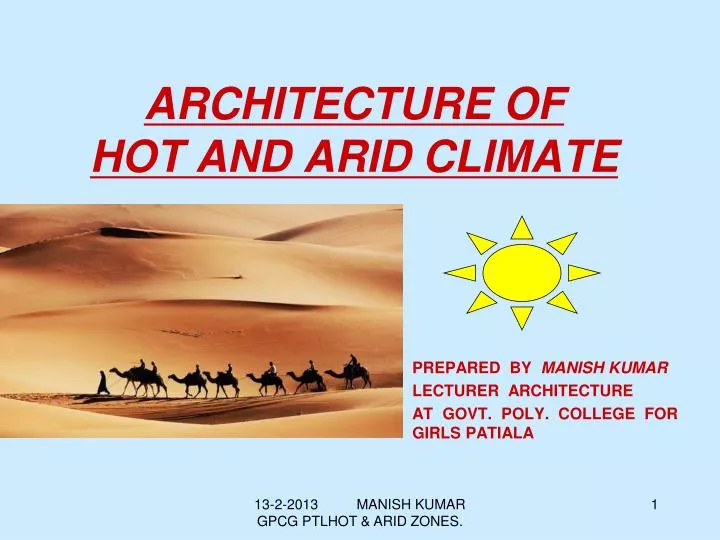architecture of hot and arid climate