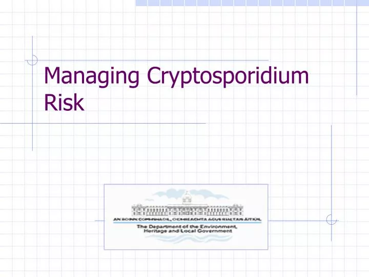 managing cryptosporidium risk