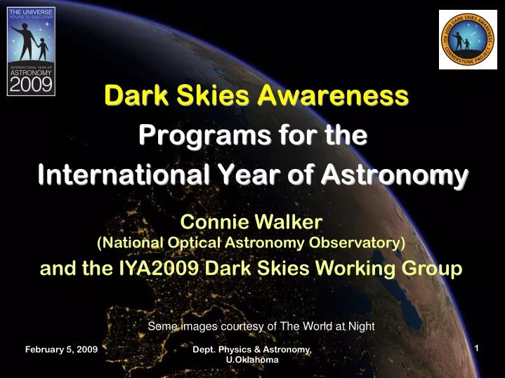 dark skies awareness programs for the international year of astronomy
