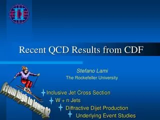 Recent QCD Results from CDF