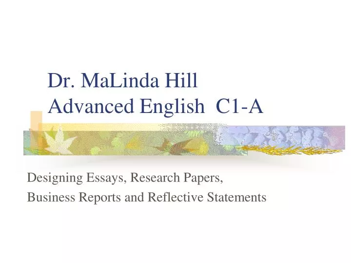dr malinda hill advanced english c1 a