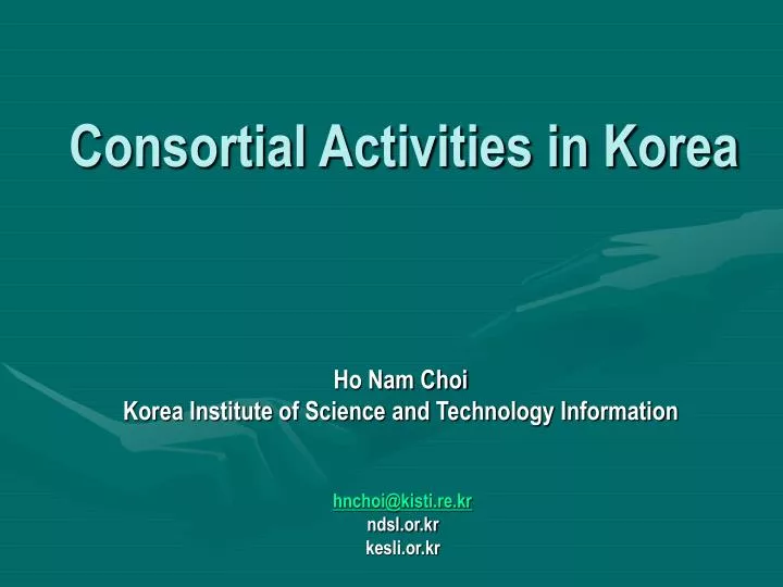 consortial activities in korea