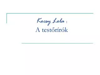 kocsy lola a test r r k