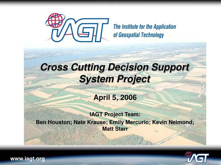 cross cutting decision support system project