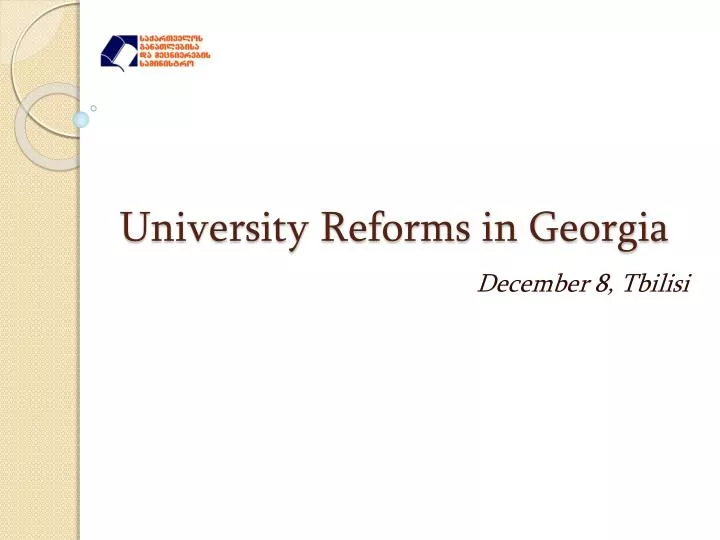 university reforms in georgia