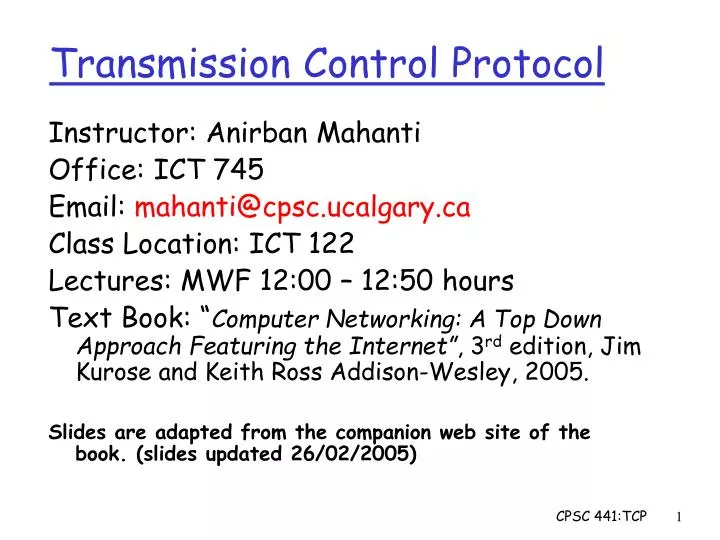 transmission control protocol