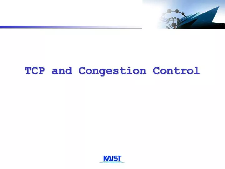 tcp and congestion control