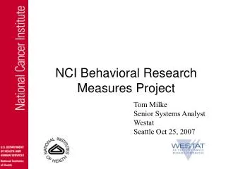 NCI Behavioral Research Measures Project