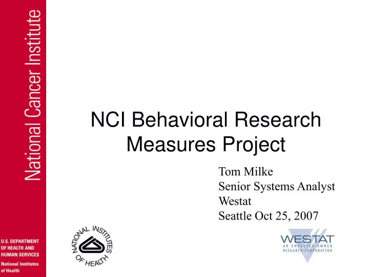 nci behavioral research measures project