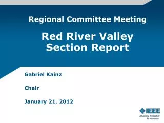 Gabriel Kainz Chair January 21, 2012