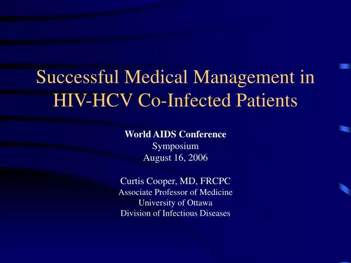 successful medical management in hiv hcv co infected patients
