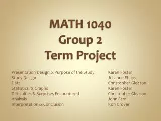 MATH 1040 Group 2 Term Project
