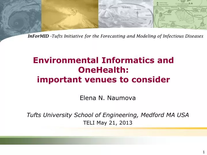 environmental informatics and onehealth important venues to consider