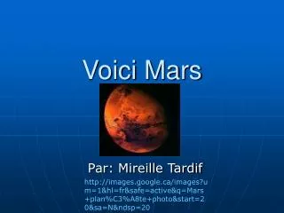 Voici Mars