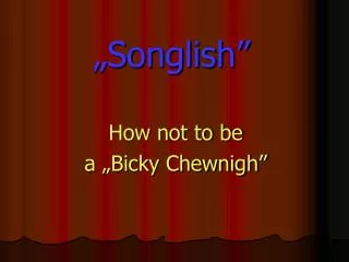 songlish