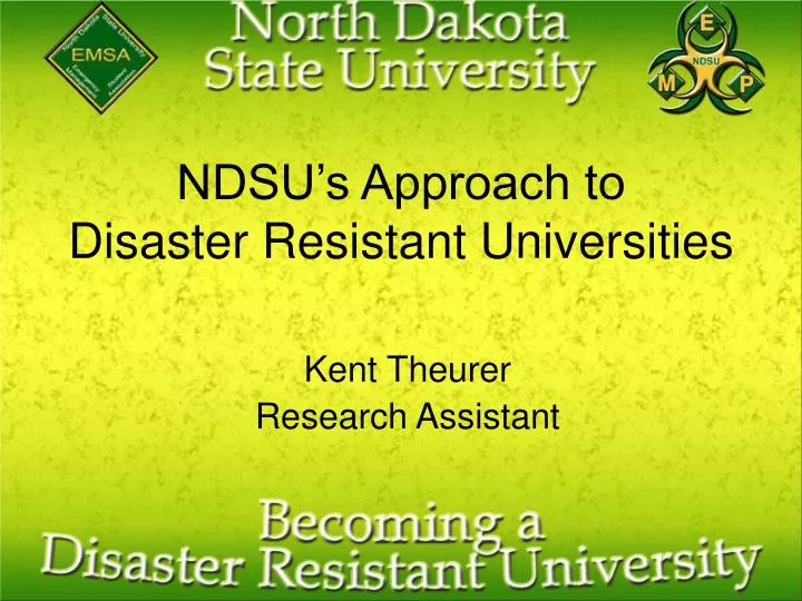 ndsu s approach to disaster resistant universities