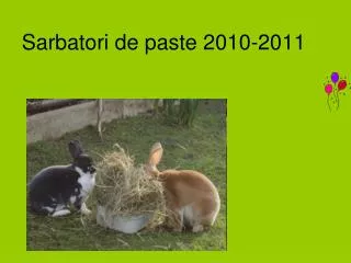 sarbatori de paste 2010 2011