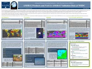 Advanced Microwave Scanning Radiometer - Earth Observing System (AMSR-E)