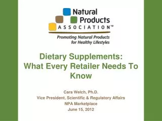 Dietary Supplements: What Every Retailer Needs To Know