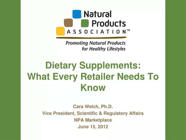 dietary supplements what every retailer needs to know