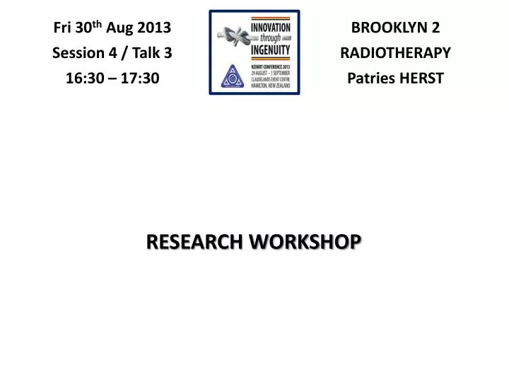 research workshop